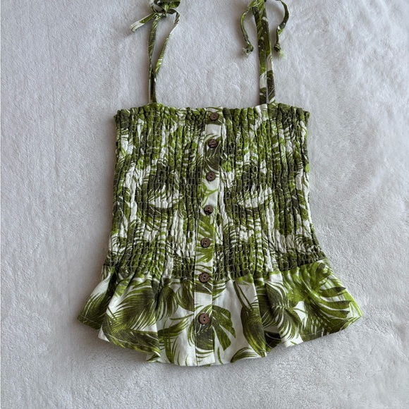NWT Chaser Green Leaf Print Women's Top - Size Small. - Picture 3 of 13